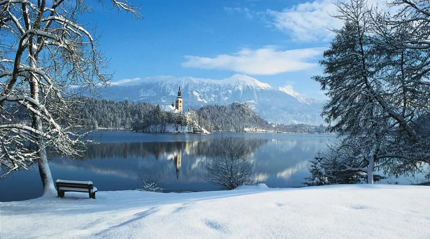Bled Lake in winter - a Slovenian superlative