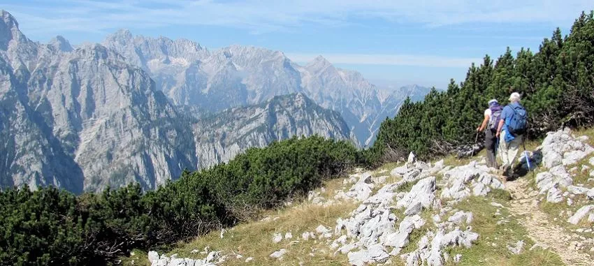 Wanderer in den Julischen Alpen