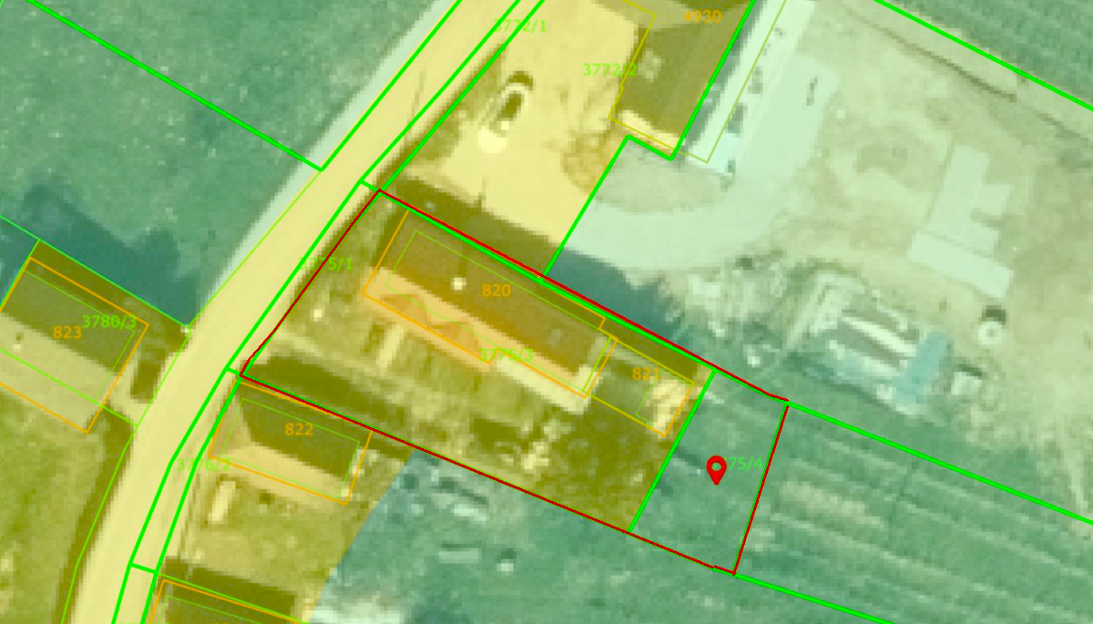 Parzellierungsplan des Grundstücks