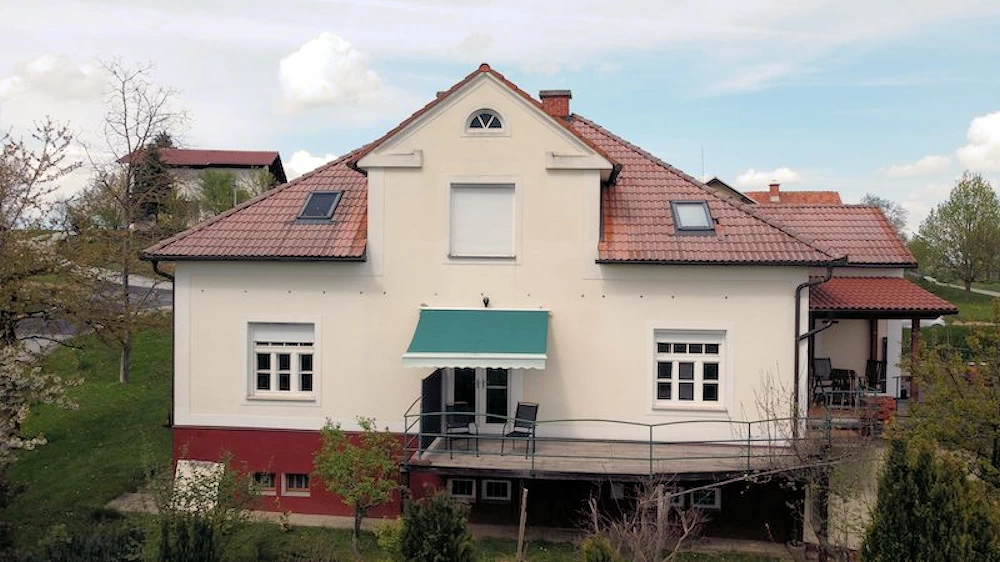 Ansicht von Haus und Giebel